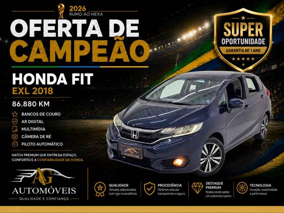 HONDA FIT 1.5 EXL 16V FLEX 4P AUTOMÁTICO HONDA FIT 1.5 EXL 16V FLEX 4P AUTOMÁTICO